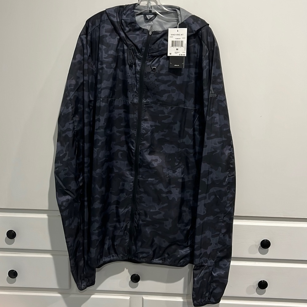 Adidas wind jacket with hoodie and full zipper